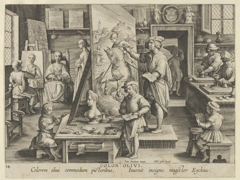 1600-Jan van der Straet-The Invention of Oil Painting