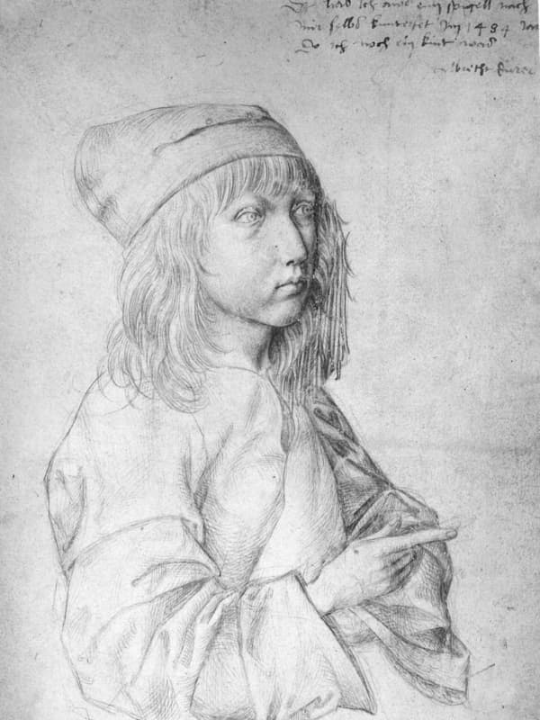 1484-13歲自畫像byDürer