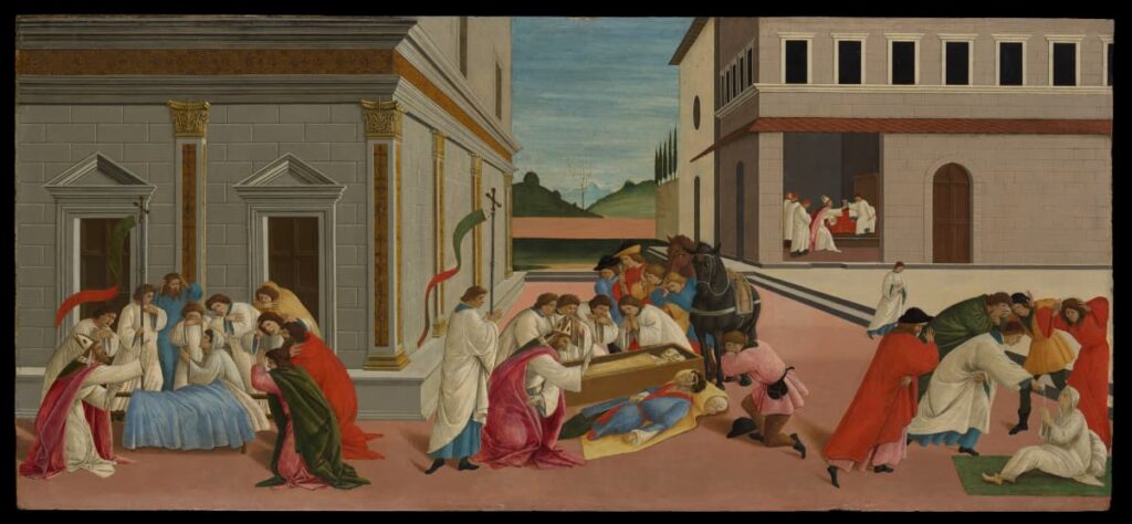 1500年-Three Miracles of Saint Zenobius-收藏在紐約大都會博物館