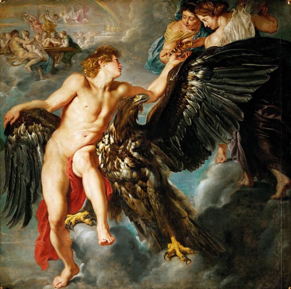 魯本斯在1611-1612年繪製的《被強擄的加尼米德》(the abduction of ganymede)