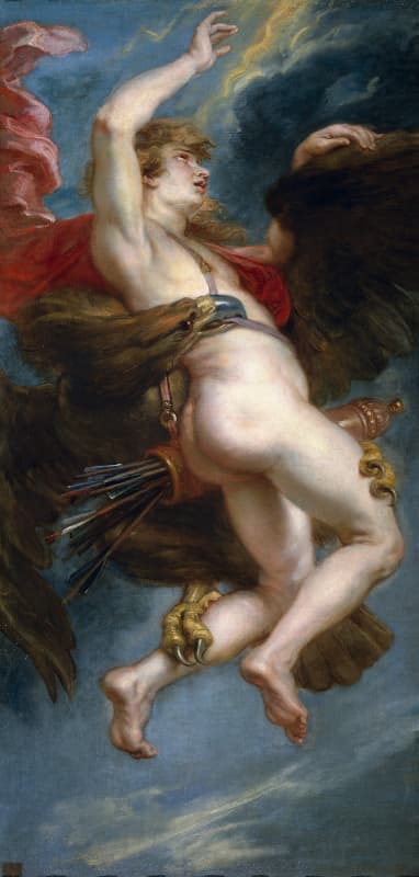 魯本斯在1636-1638年繪製的《被強擄的加尼米德》(the Rape of ganymede)