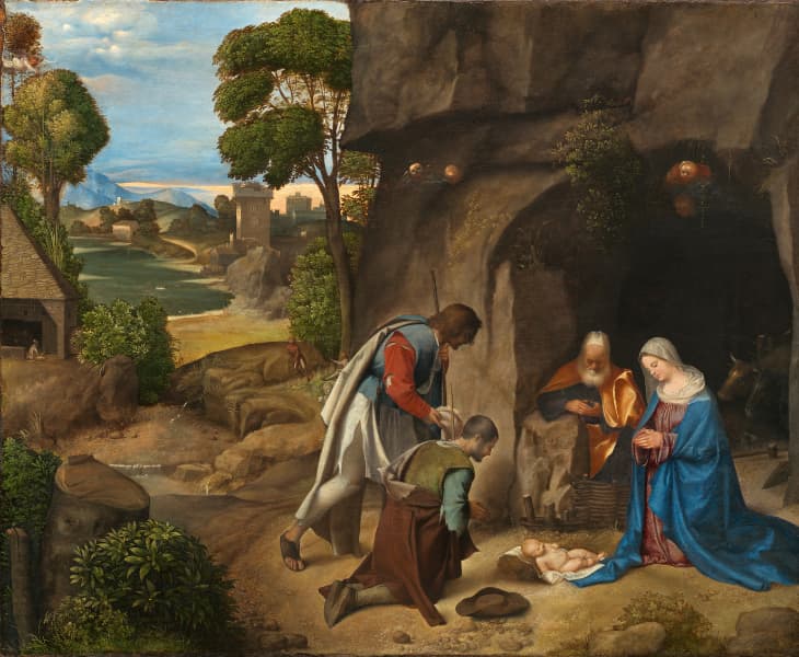 吉奧喬尼1504-1505年間畫的《牧羊人的朝拜》(The Adoration of the Shepherds) 