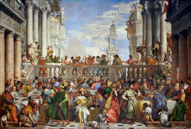 1563-the wedding at cana-Paolo_Veronese-Louvre-paris