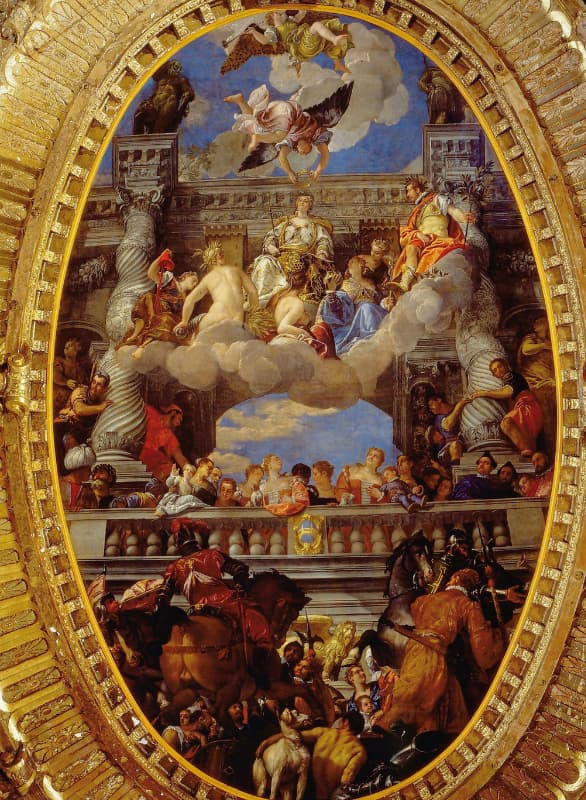 1582-Veronese-Triomphe_de_Venise-威尼斯的勝利-威尼斯總督宮